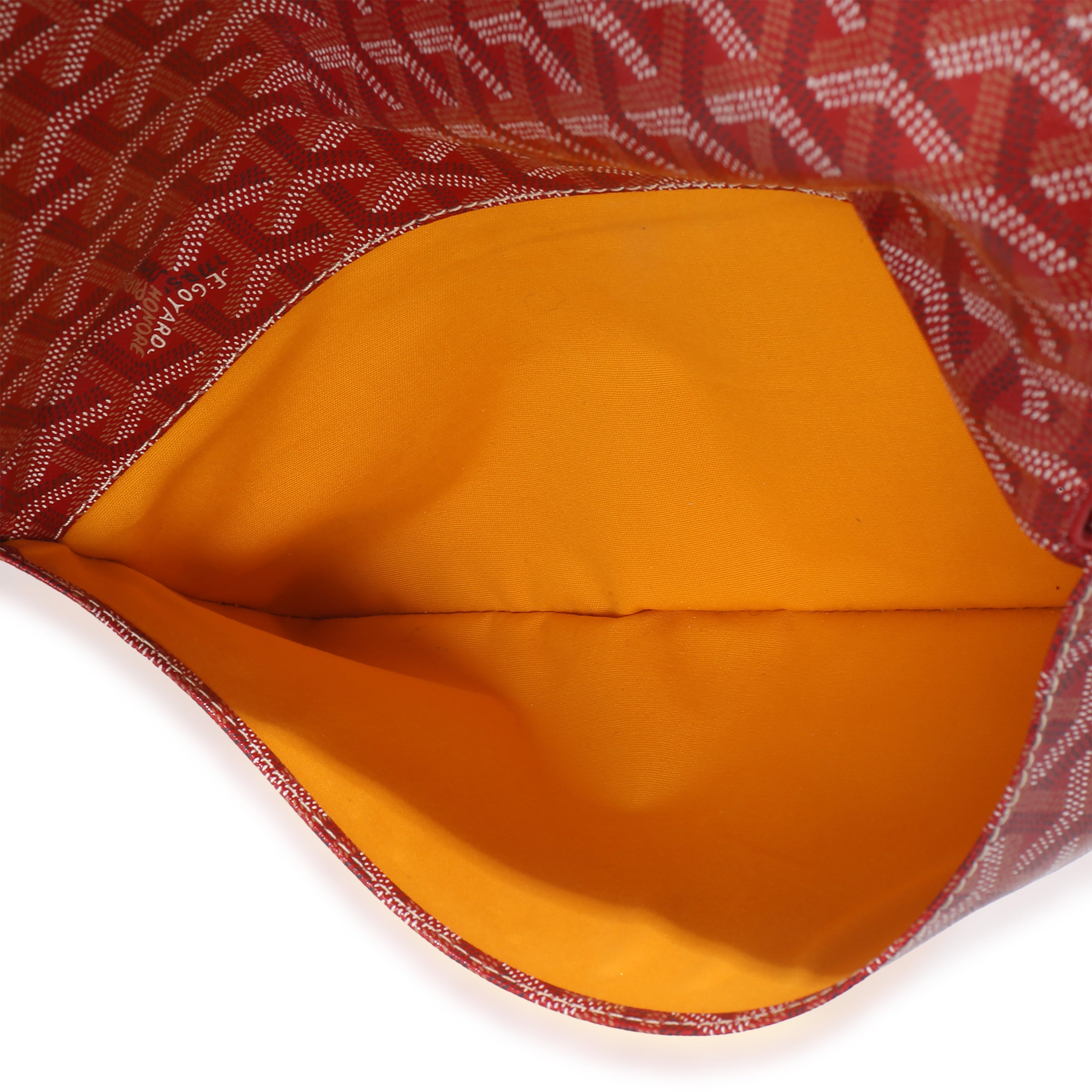 Red Goyardine Canvas Sainte Marie Clutch