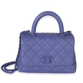 Purple Quilted Incognito Mini Coco Top Handle Flap Bag