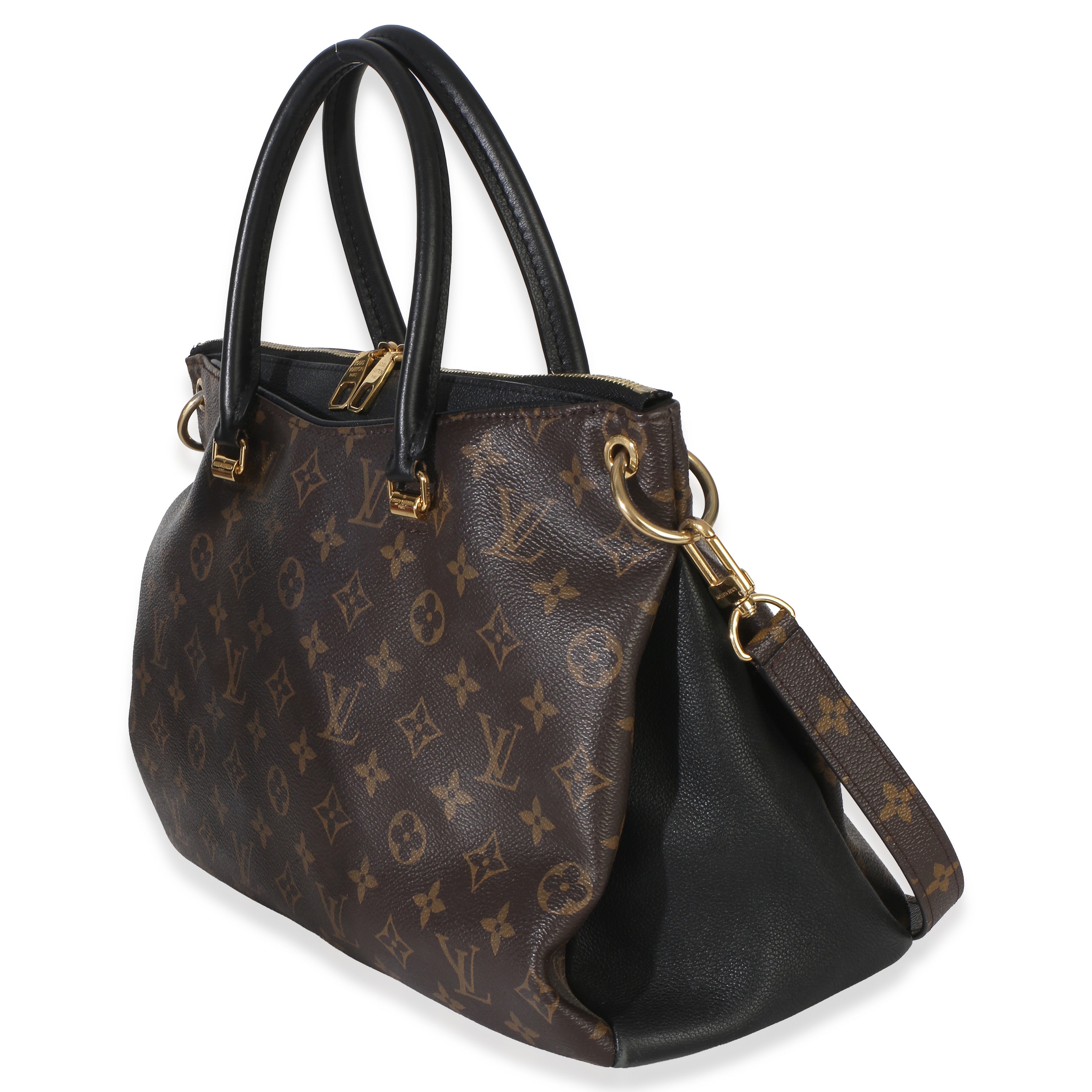 Black Monogram Canvas Pallas Tote MM