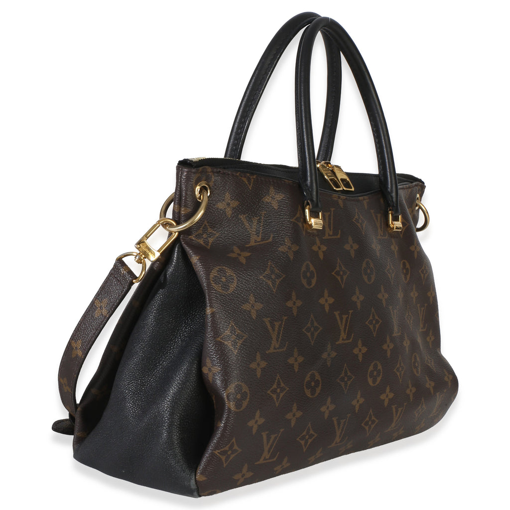 Black Monogram Canvas Pallas Tote MM