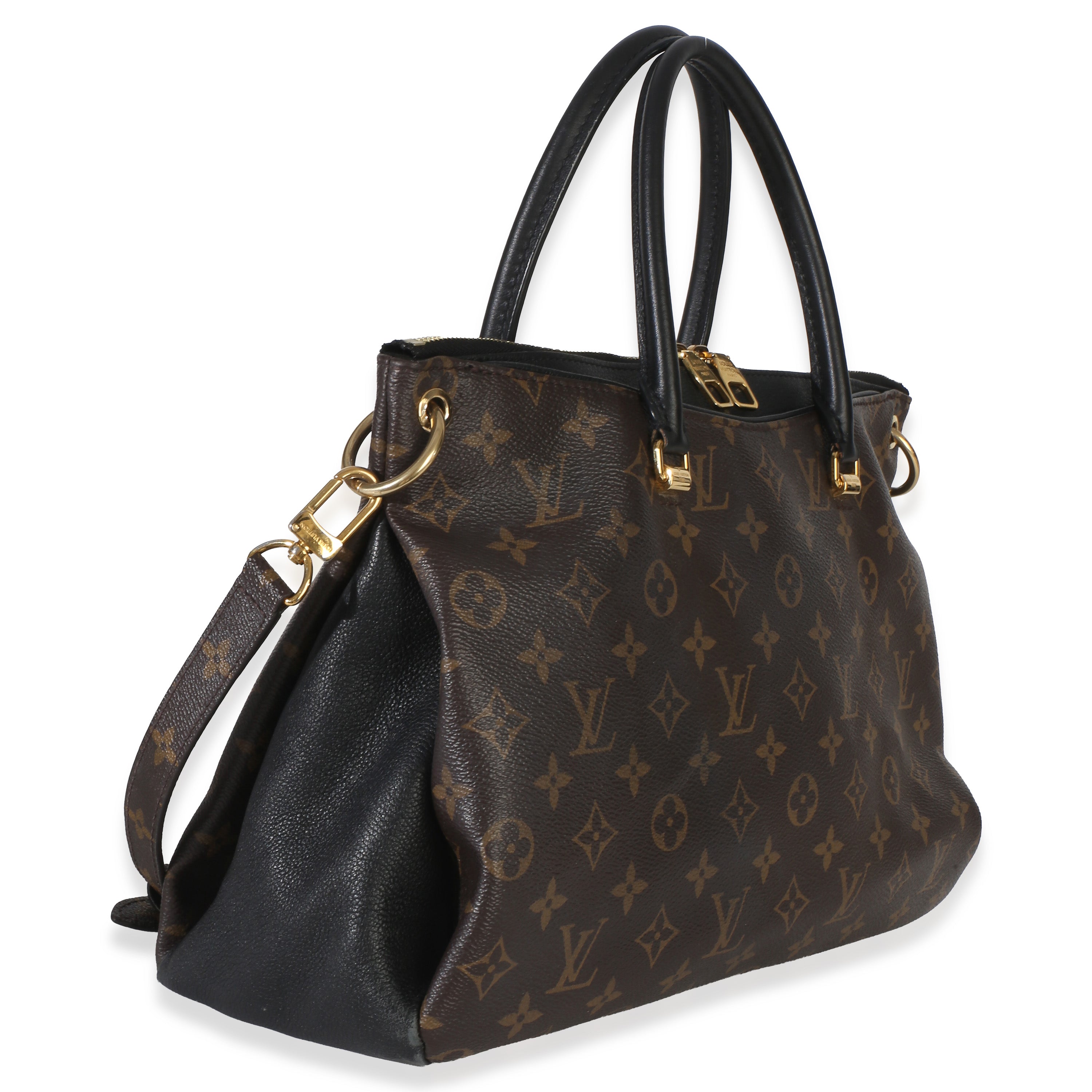 Black Monogram Canvas Pallas Tote MM