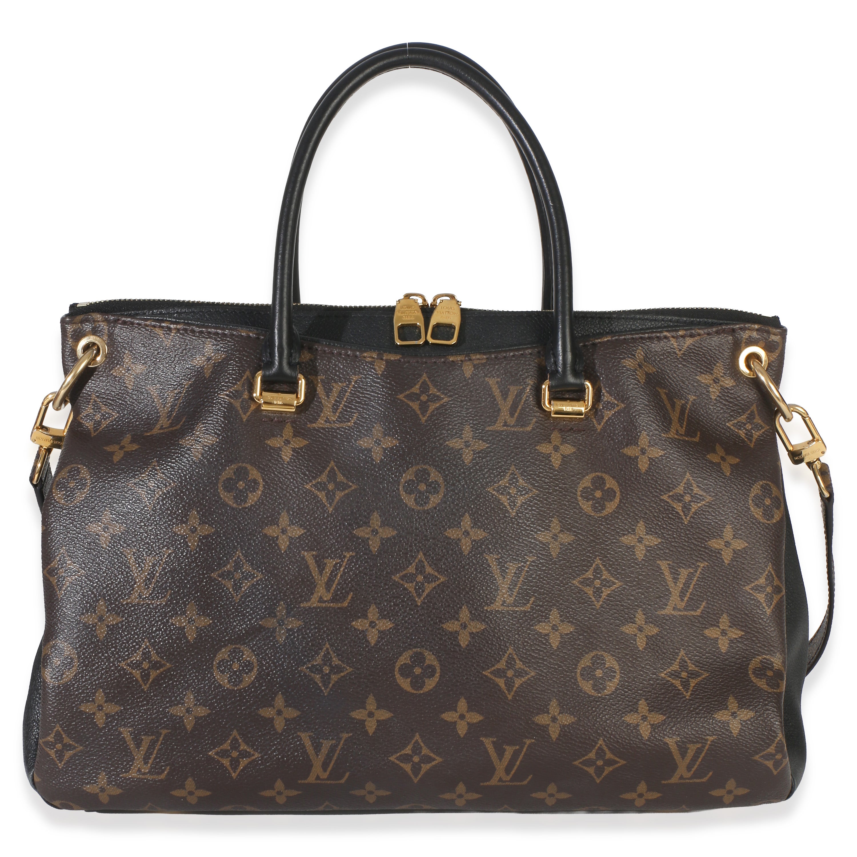 Black Monogram Canvas Pallas Tote MM