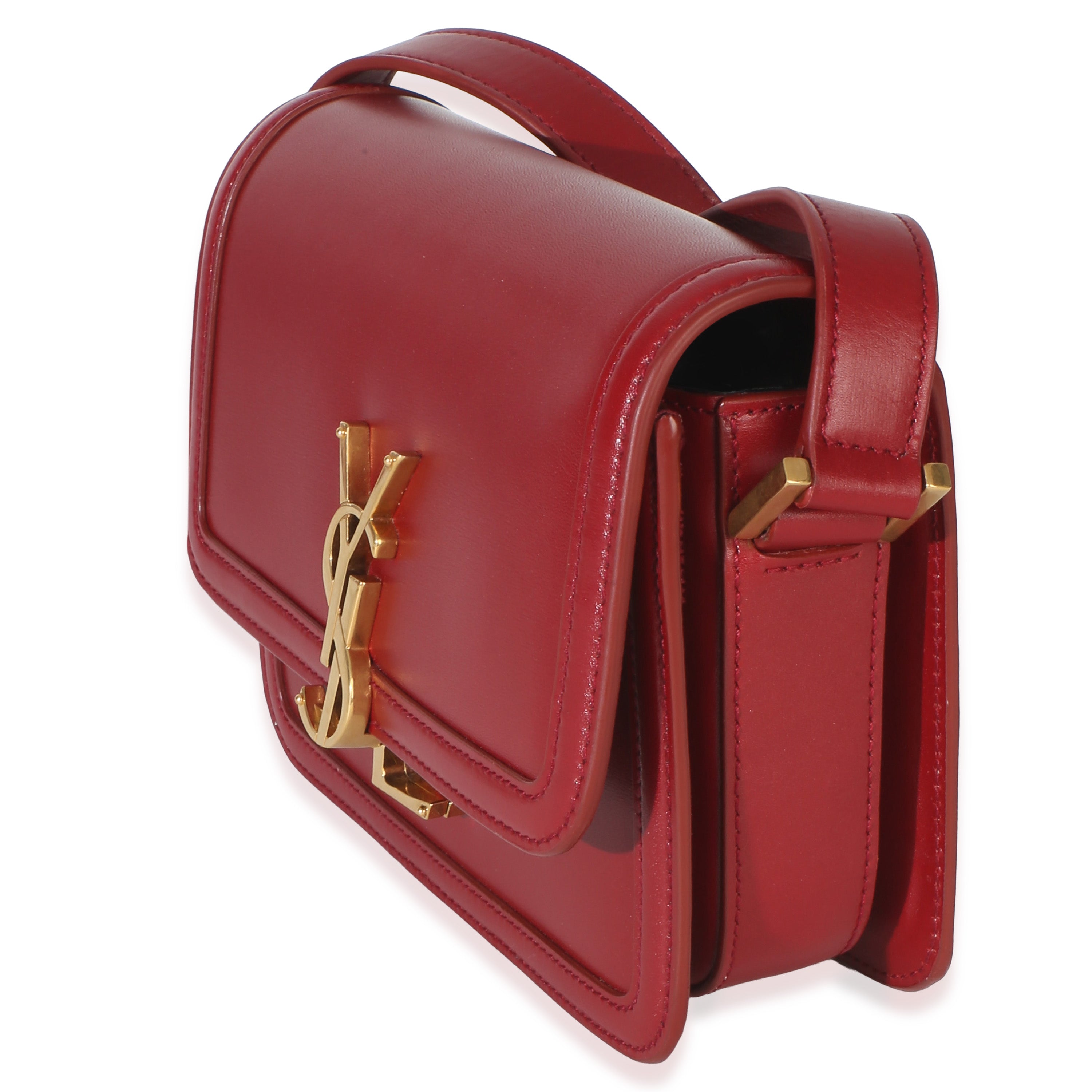 Red Smooth Calfskin Monogram Small Solferino Satchel