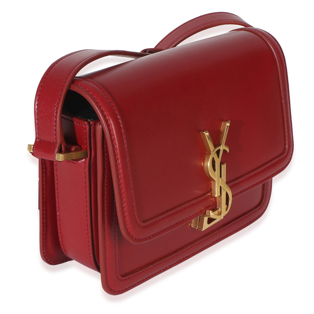 Red Smooth Calfskin Monogram Small Solferino Satchel