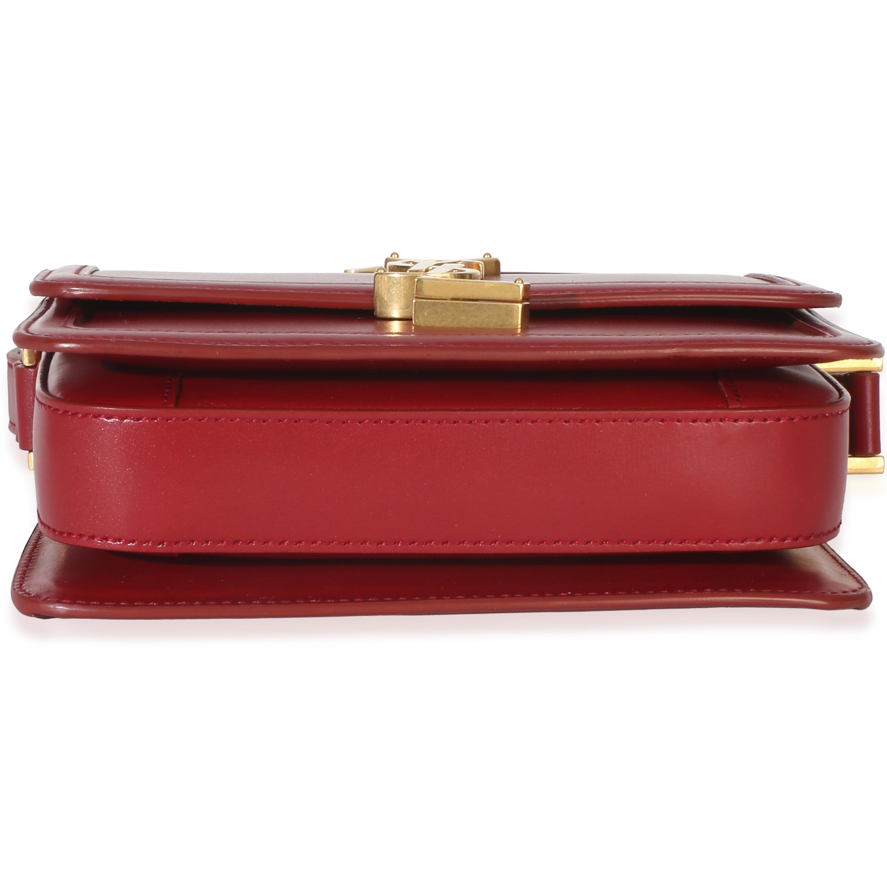 Red Smooth Calfskin Monogram Small Solferino Satchel