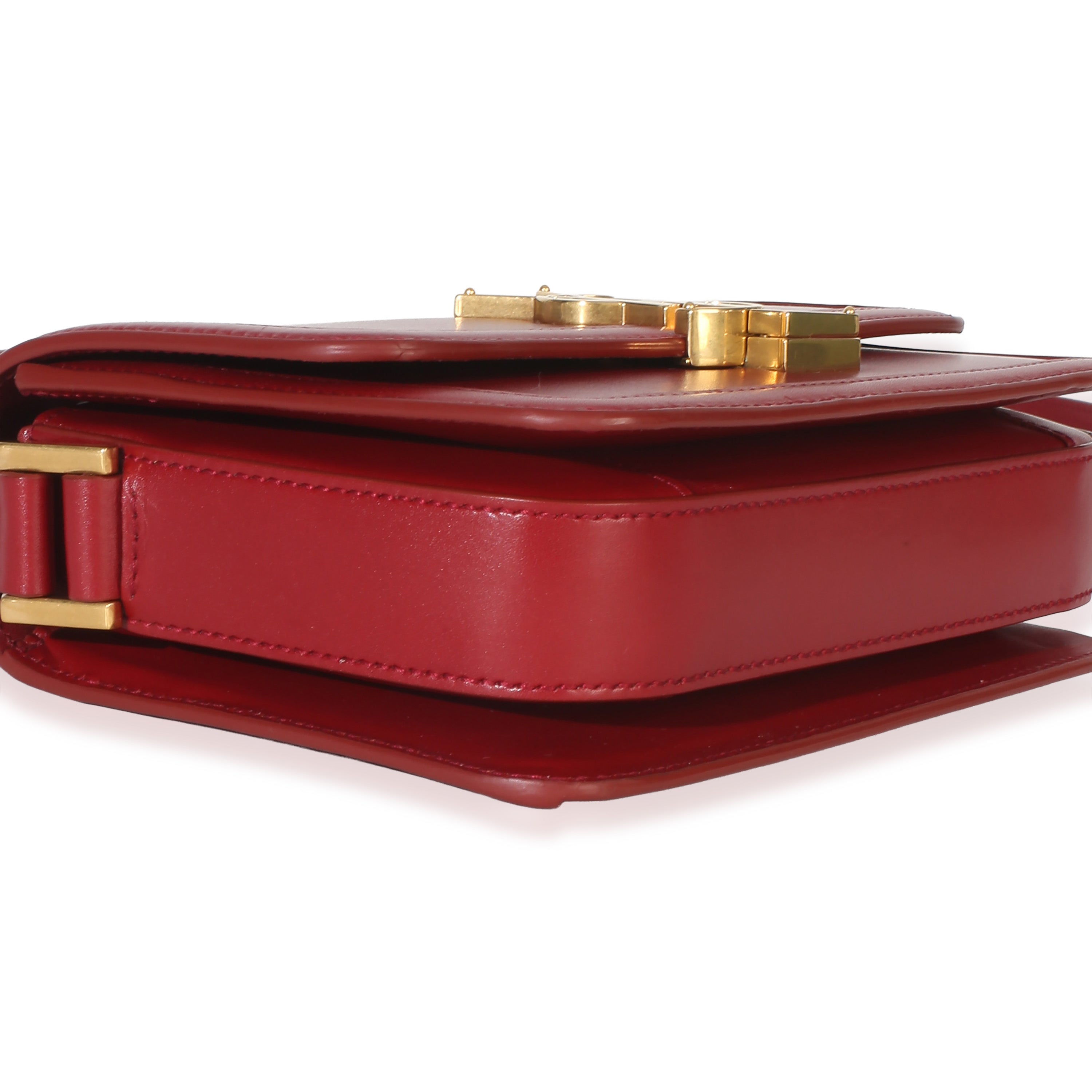 Red Smooth Calfskin Monogram Small Solferino Satchel