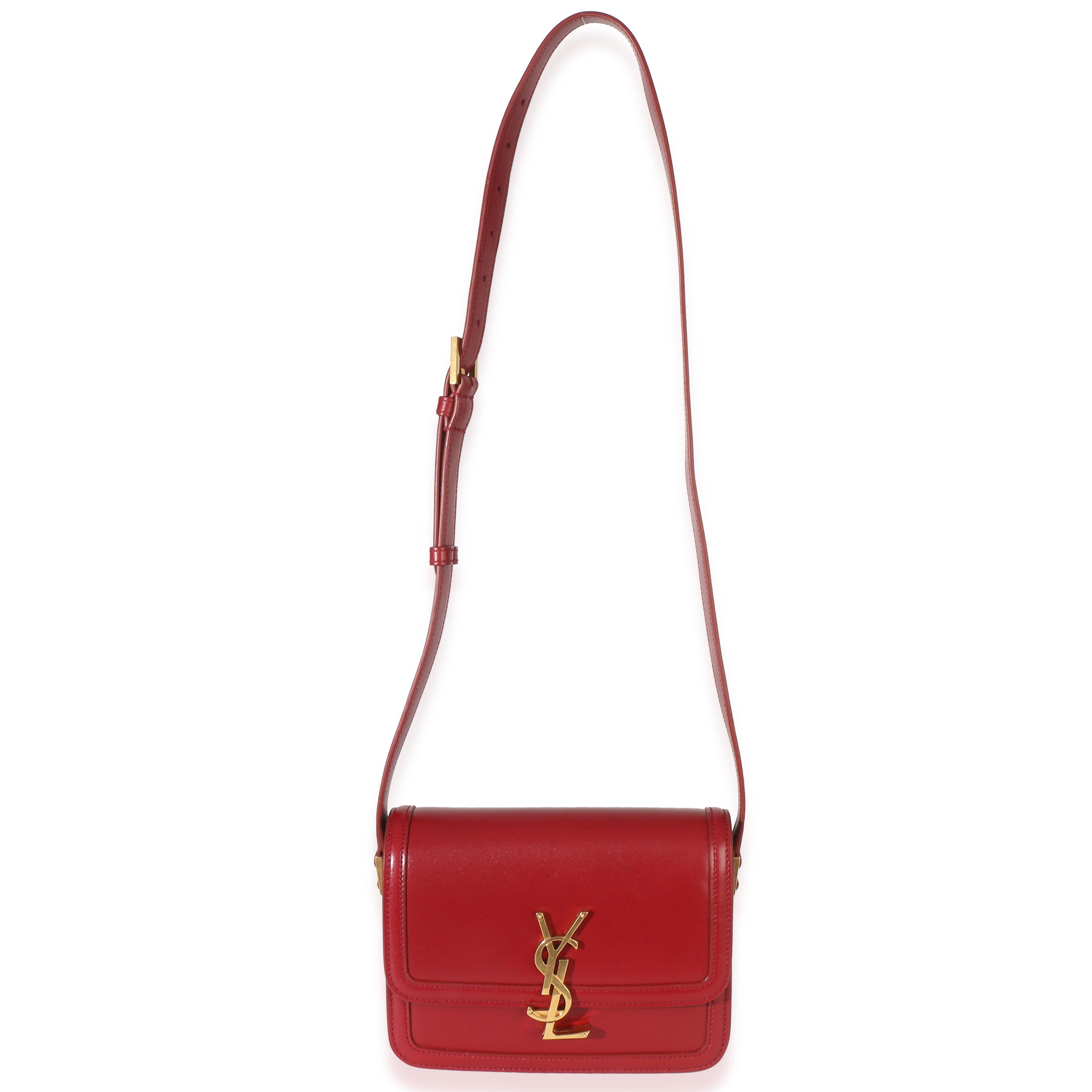 Red Smooth Calfskin Monogram Small Solferino Satchel