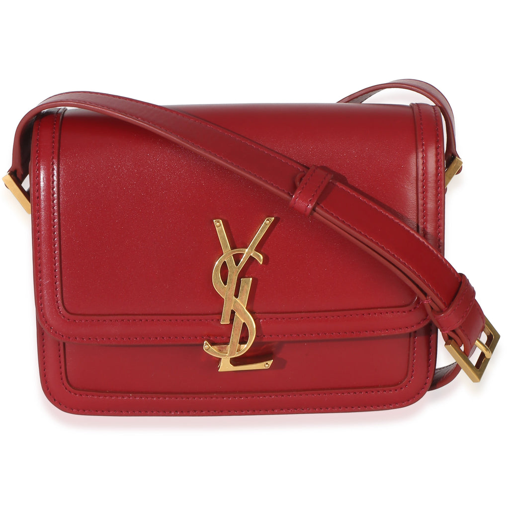 Red Smooth Calfskin Monogram Small Solferino Satchel