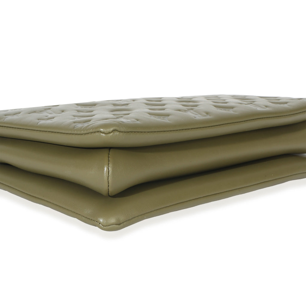 Olive Monogram Embossed Lambskin Coussin MM
