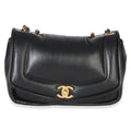 Black Lambskin Medium Simply Flap Bag