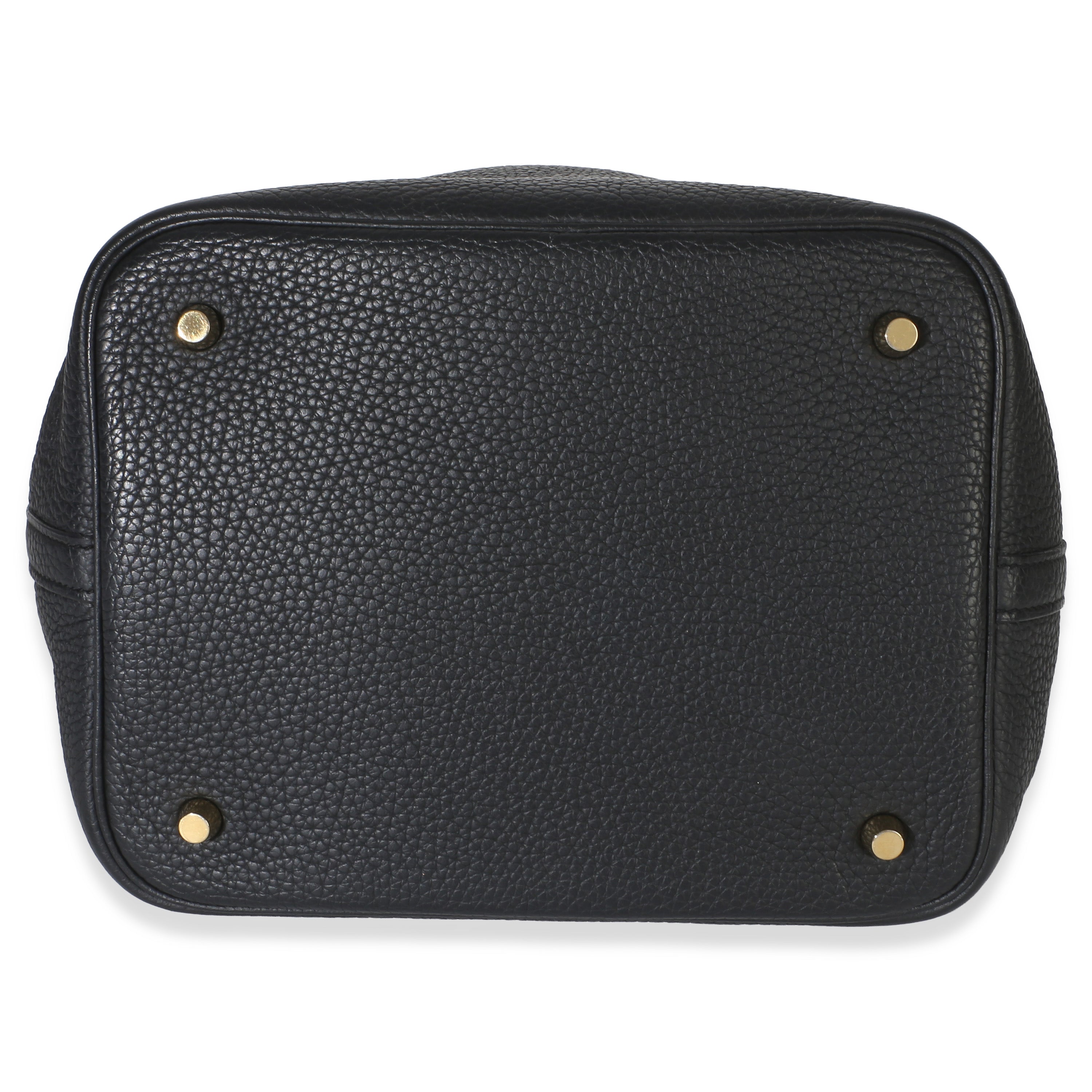 Black Clemence Matte Alligator Touch Picotin Lock 22 GHW