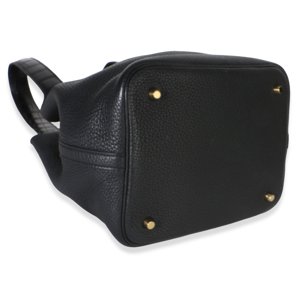 Black Clemence Matte Alligator Touch Picotin Lock 22 GHW