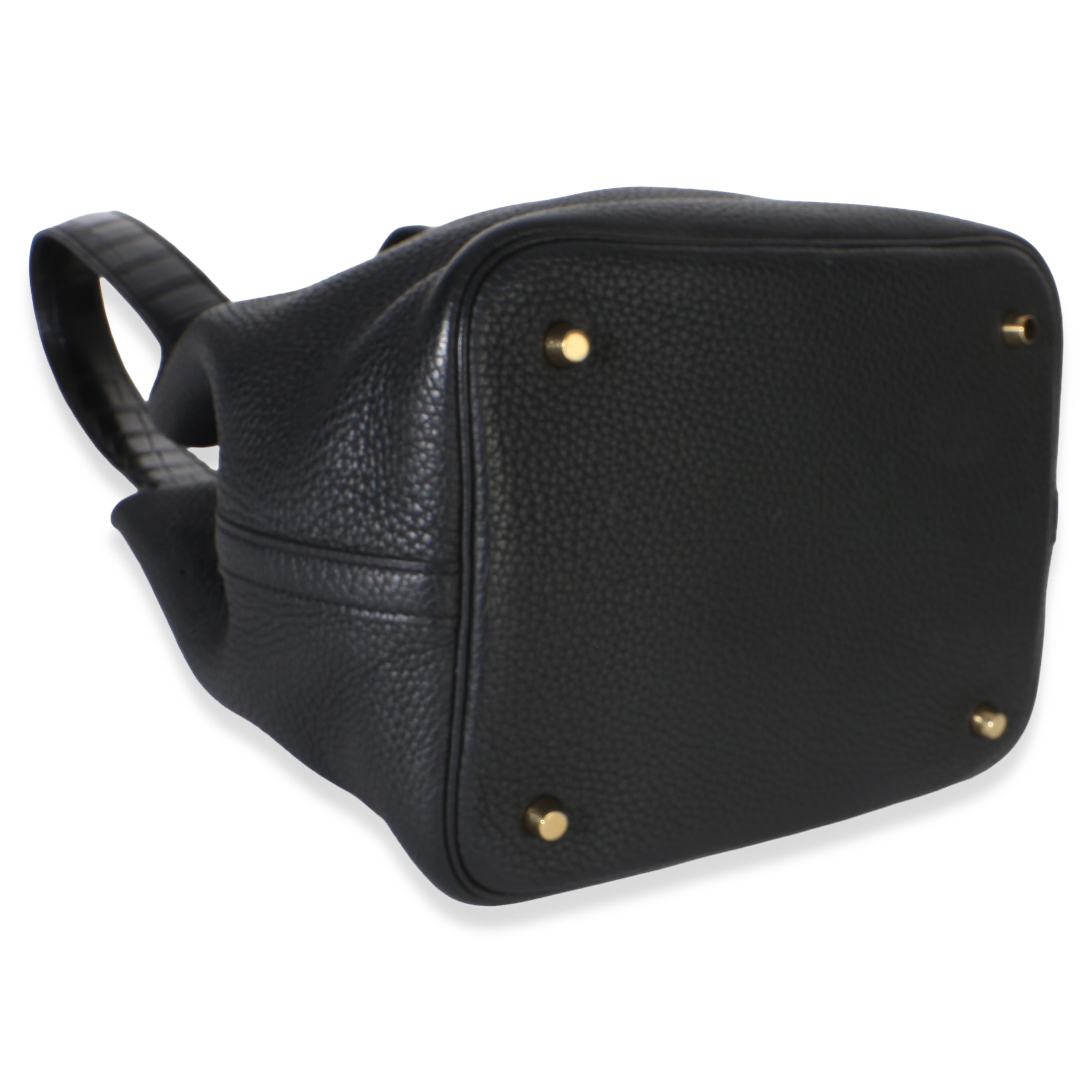 Black Clemence Matte Alligator Touch Picotin Lock 22 GHW