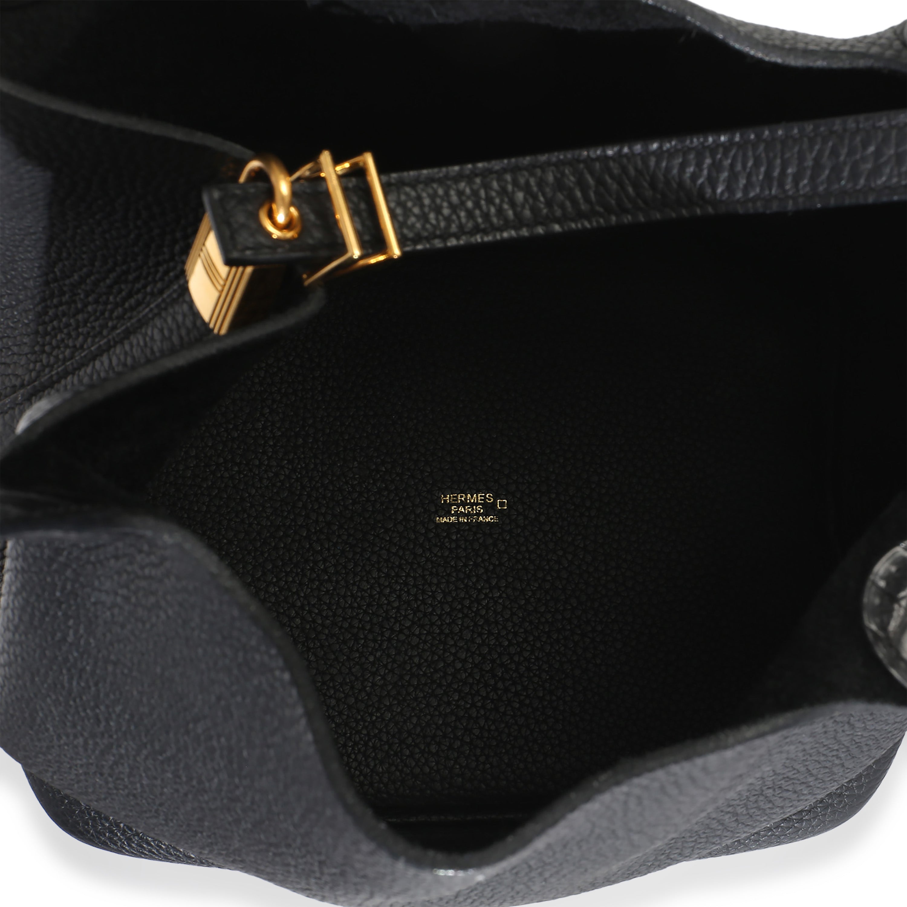 Black Clemence Matte Alligator Touch Picotin Lock 22 GHW