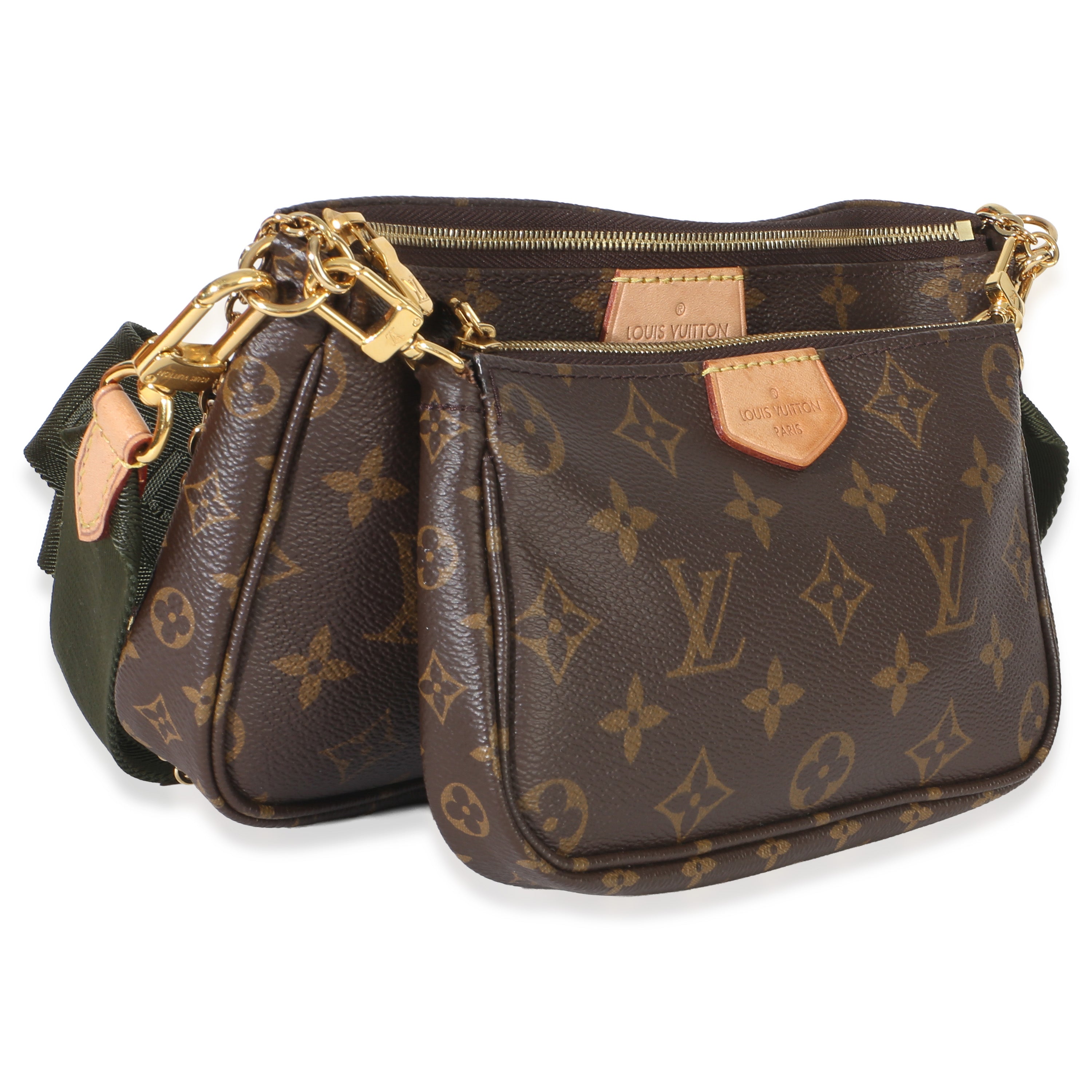 Khaki Monogram Canvas Multi Pochette Accessoires