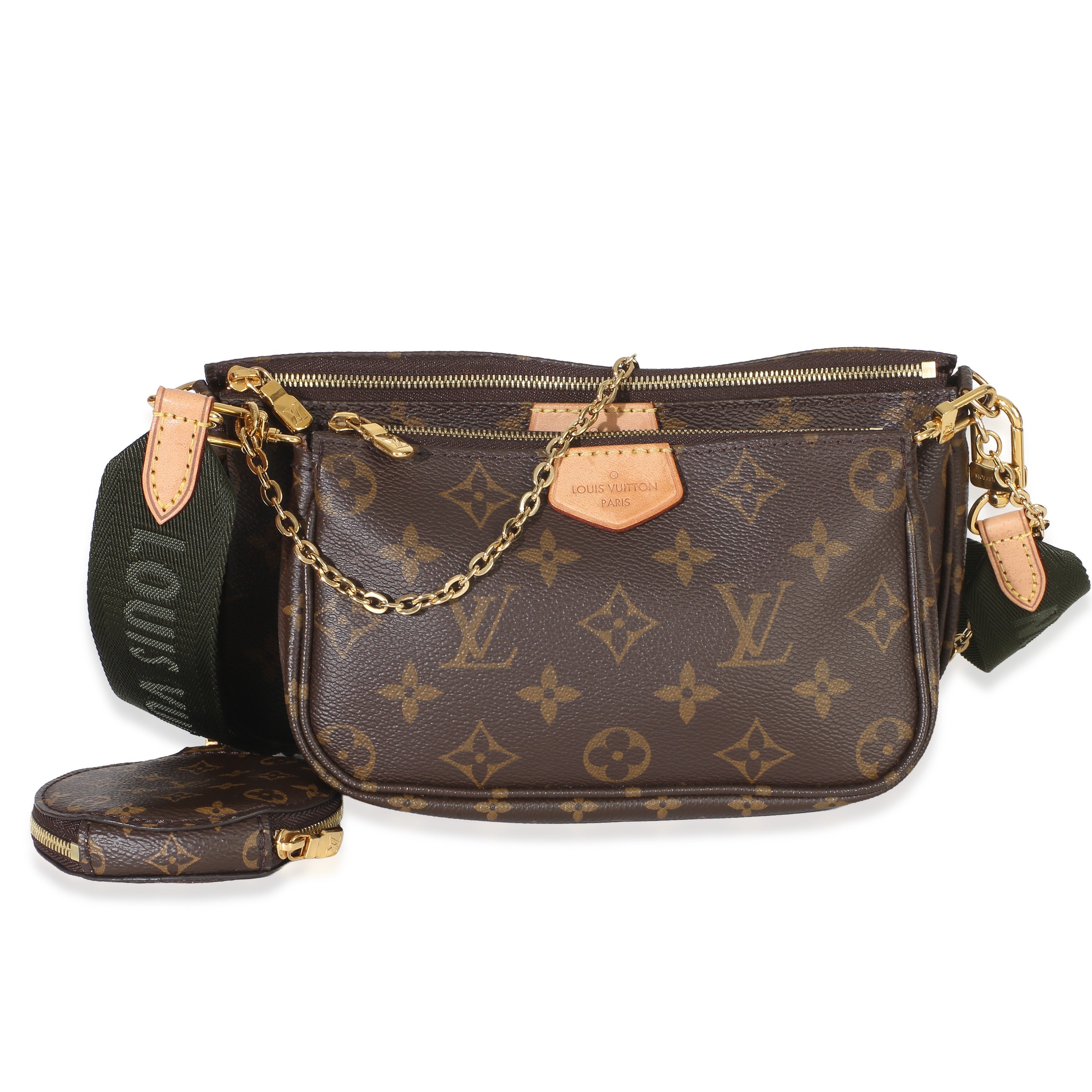 Khaki Monogram Canvas Multi Pochette Accessoires