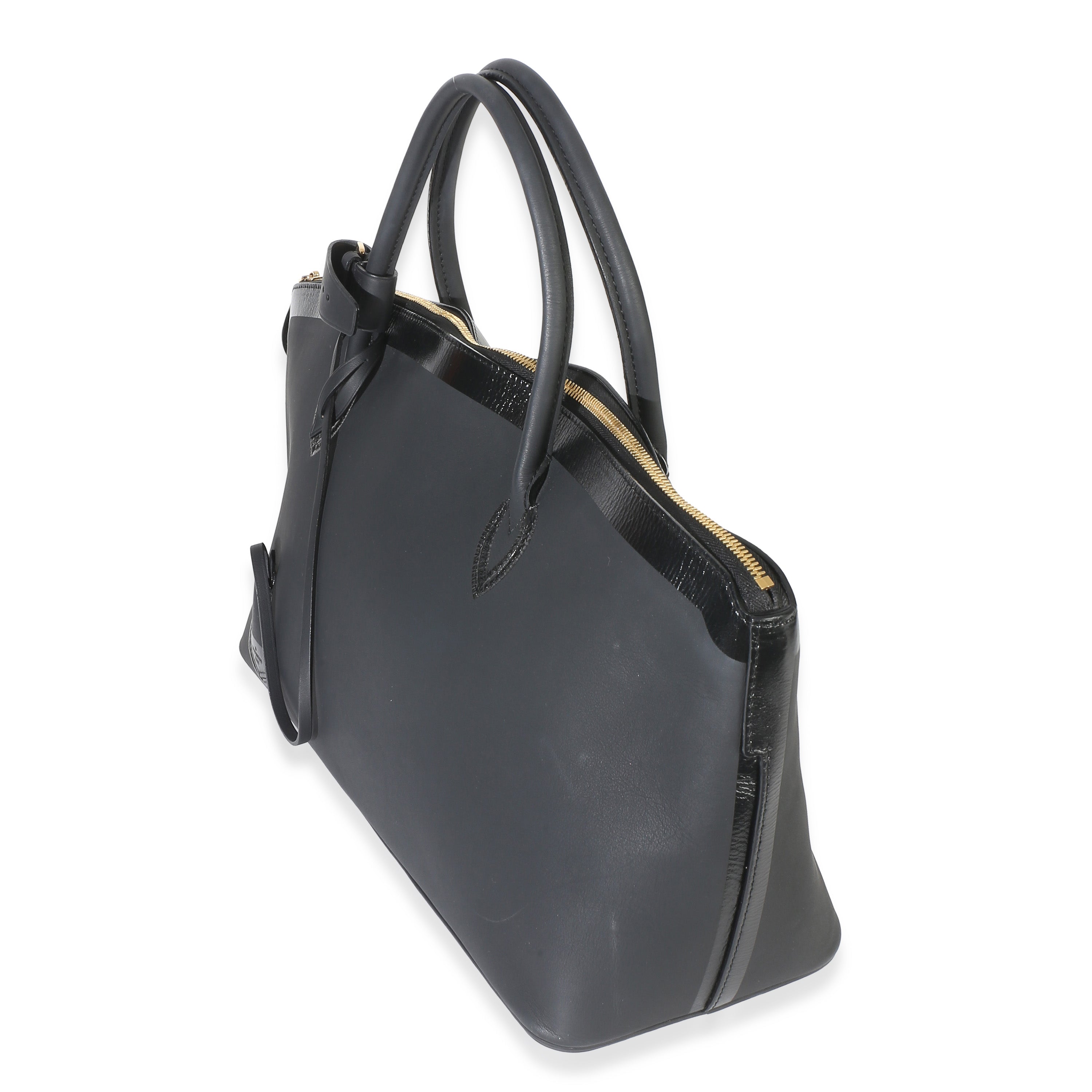 Black Calfskin Obsession Lockit East-West Bag