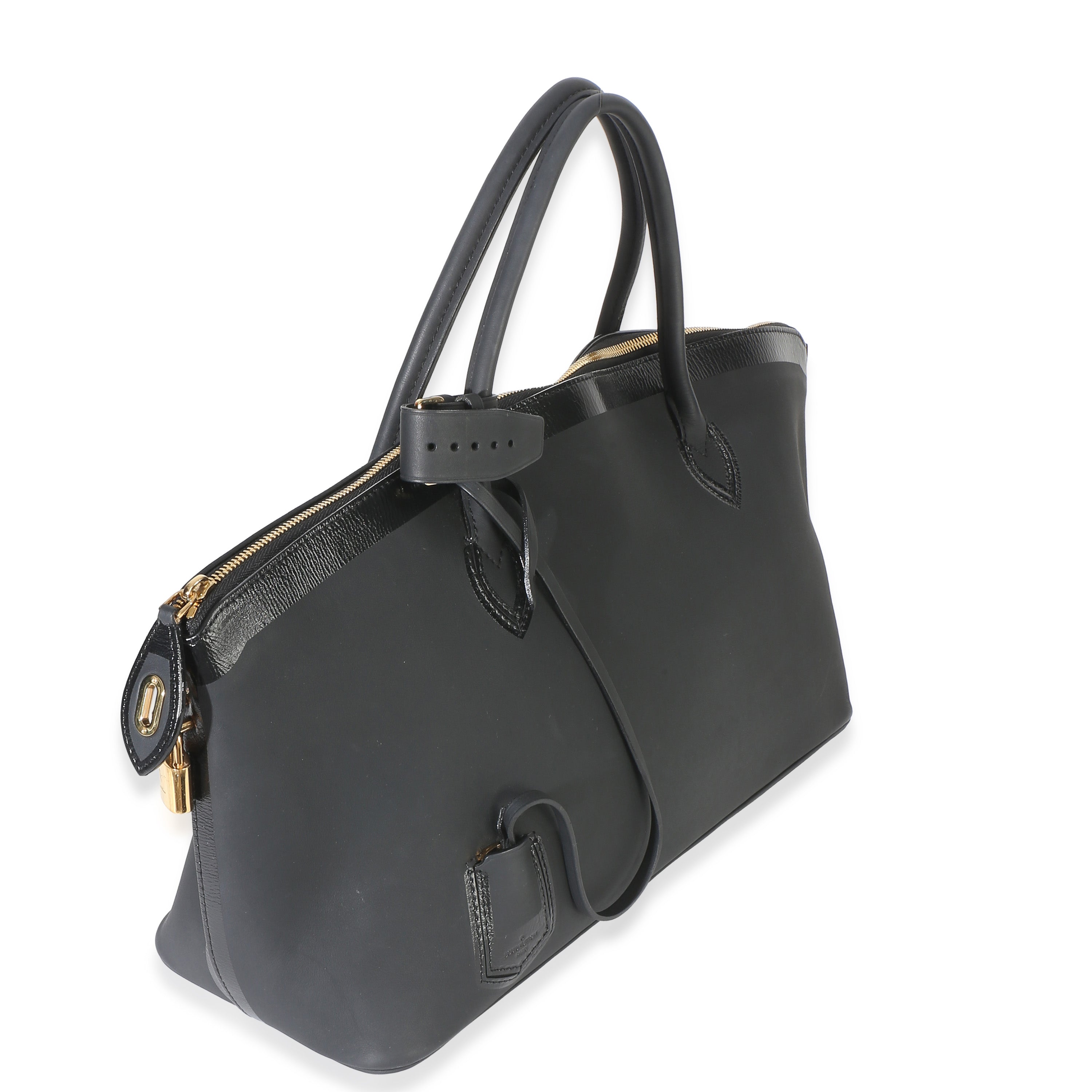 Black Calfskin Obsession Lockit East-West Bag