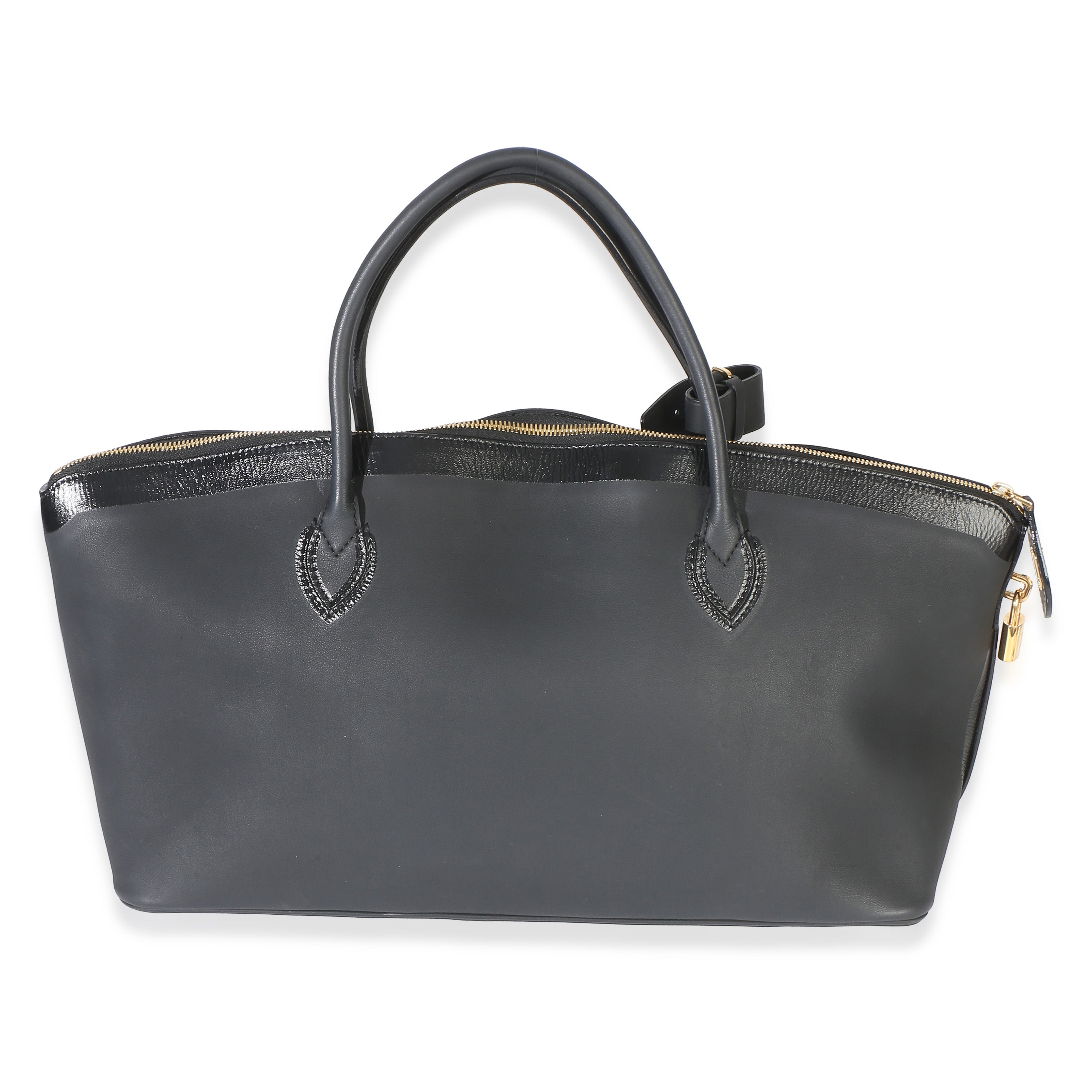 Black Calfskin Obsession Lockit East-West Bag