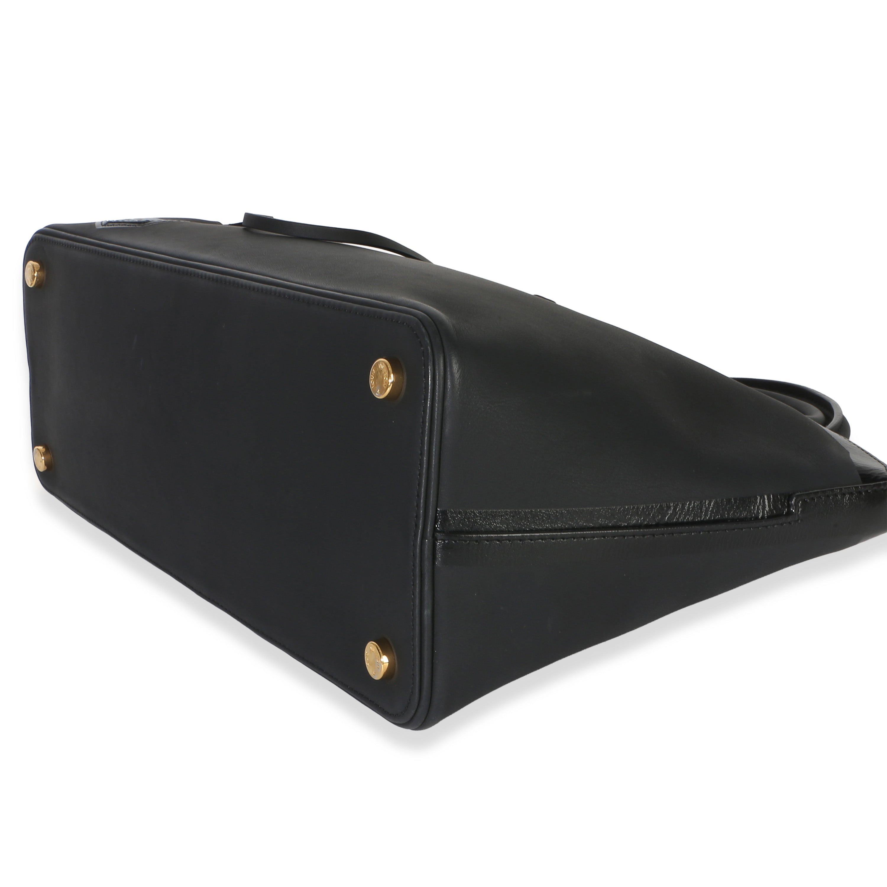 Black Calfskin Obsession Lockit East-West Bag