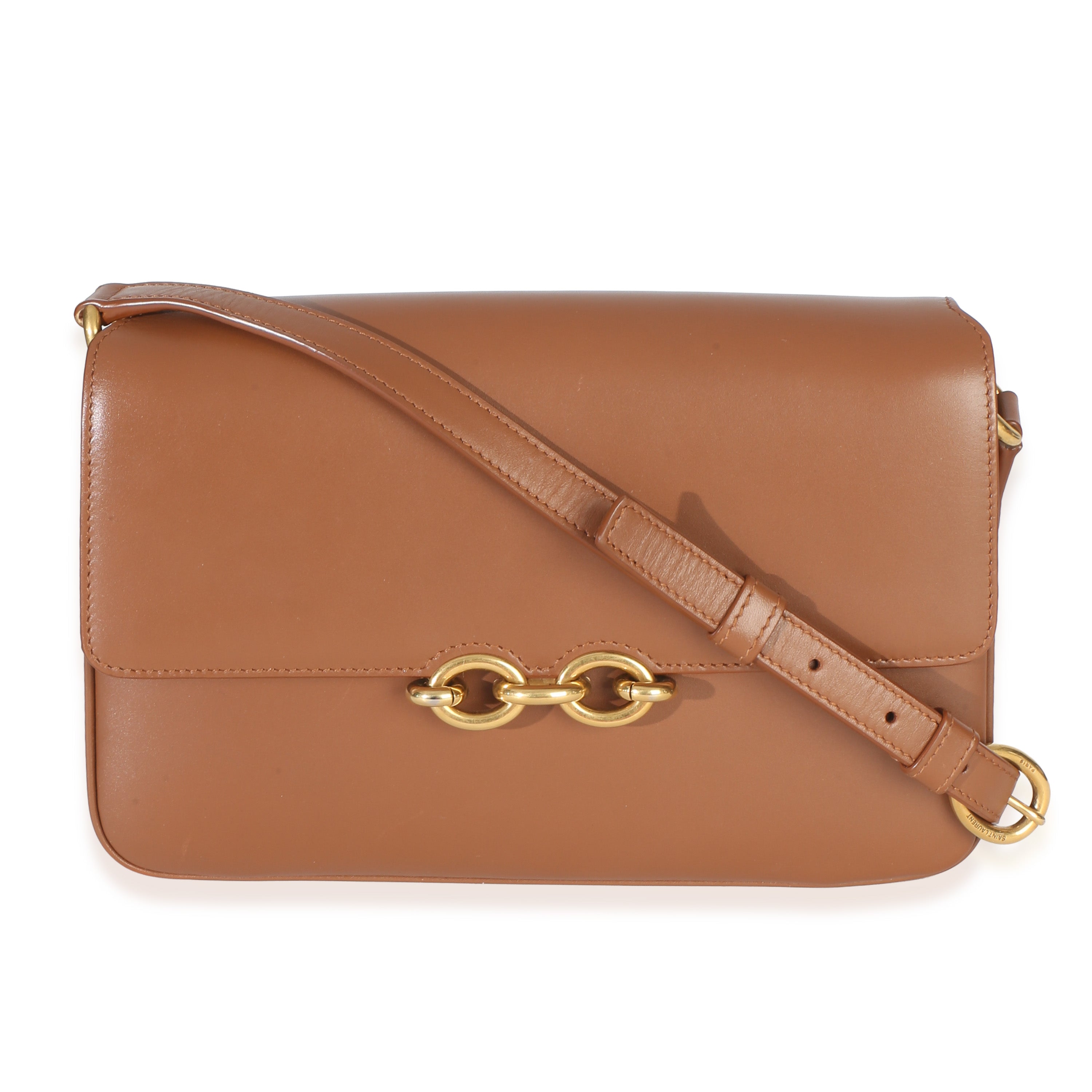 Brown Smooth Calfskin Le Maillon Satchel