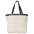 Beige Brown Canvas Mix Nappa Intrecciato Medium Flip Flap Tote
