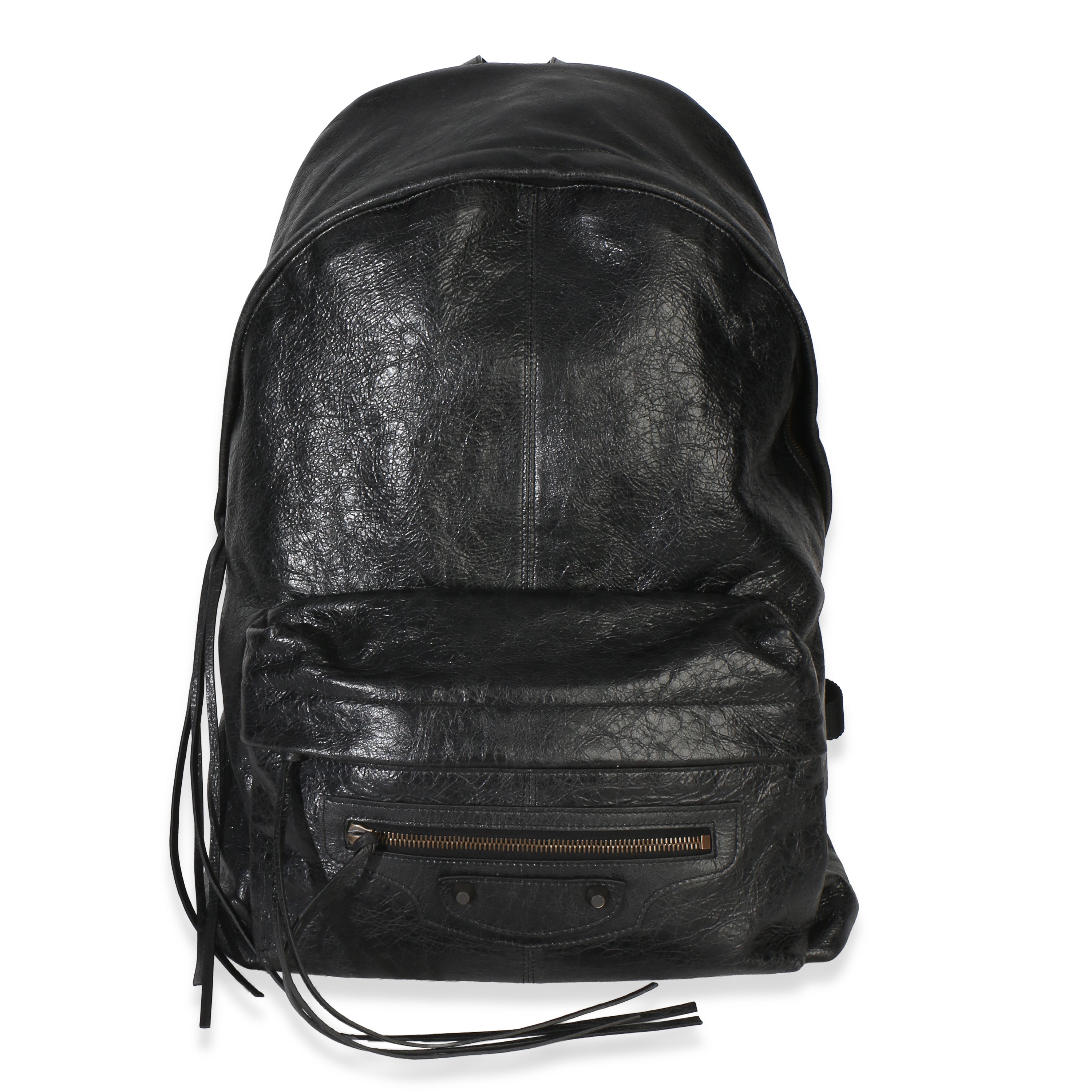 Black Arena Lambskin Le City Backpack