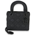 Black Ultra Matte Supple Cannage Calfskin Mini Lady Dior