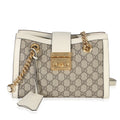 White GG Supreme Canvas Small Padlock Tote