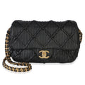Black Pleated Lambskin Mini Soul Flap Bag