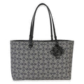 Navy Black Jacquard Anagram East West Tote