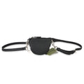 Black Pebbled Calfskin Mini B Shoulder Pouch