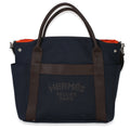 Bleu Navy Feu Canvas The Grooming Bag