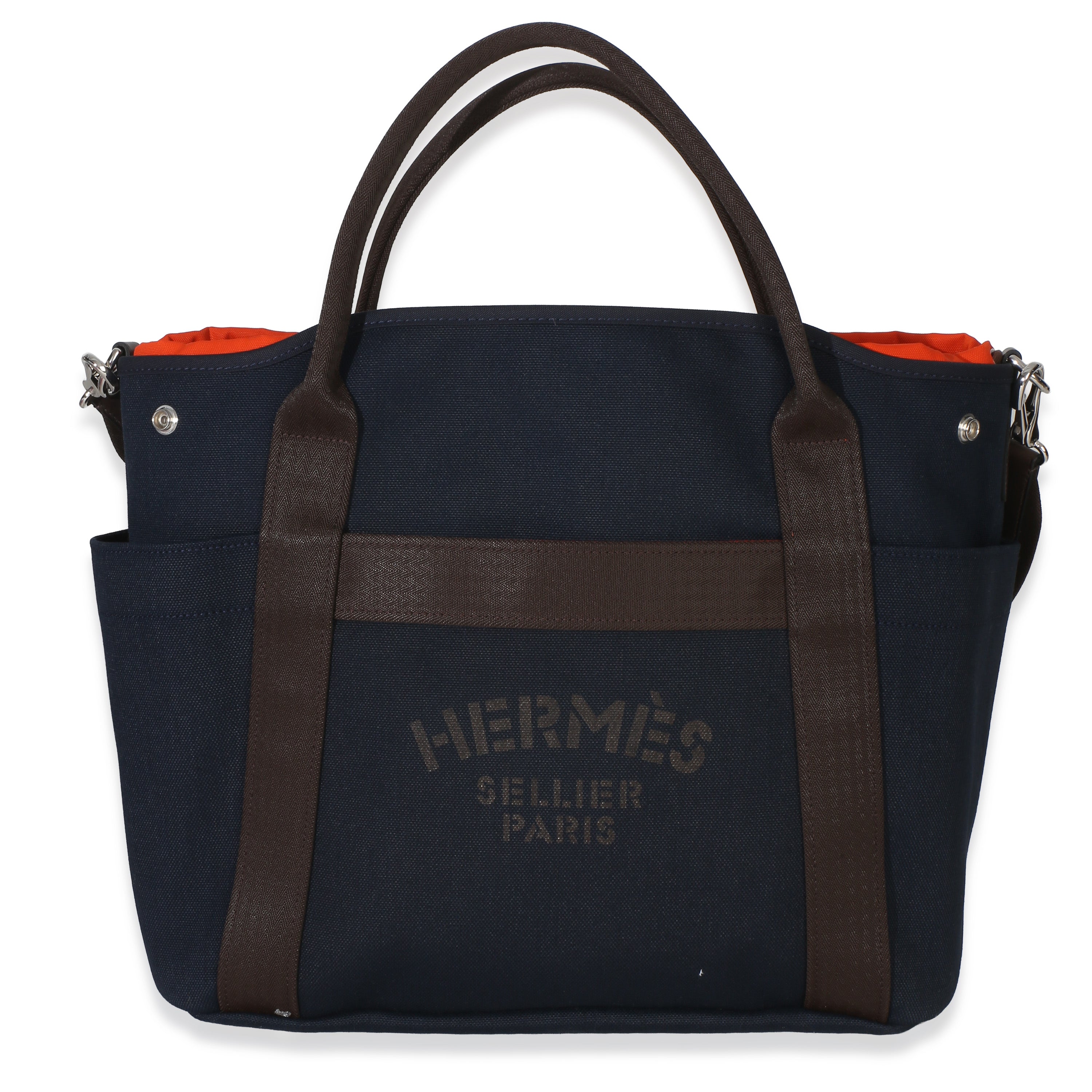 Bleu Navy Feu Canvas The Grooming Bag