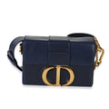Navy Calfskin 30 Montaigne Box Bag