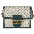 Green Quilted Denim Printed Monogram Mini Dauphine