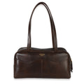Cocoa Brown Antiqued Calfskin Large Carry Shoulder Bag