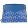 Blue Goyardine Canvas  Mini Rouette Structure