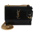 Black Patent Monogram Small Sunset Bag