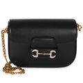 Black Azalea Calfskin Mini Crystal Horsebit 1955 Shoulder Bag
