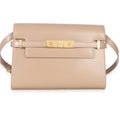 Beige Calfskin Small Manhattan Shoulder Bag