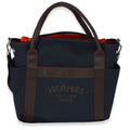 Bleu Navy Feu Canvas The Grooming Bag