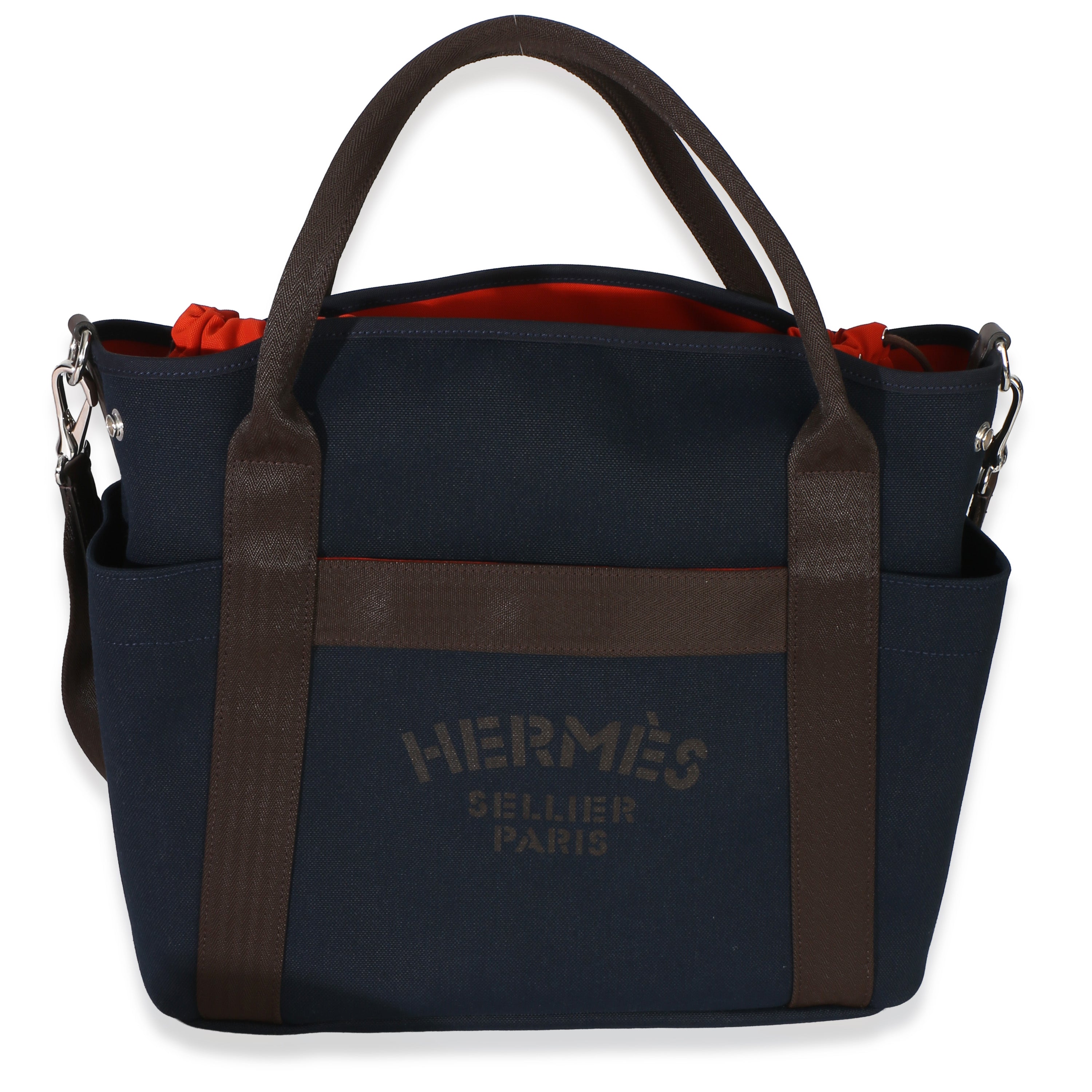 Bleu Navy Feu Canvas The Grooming Bag