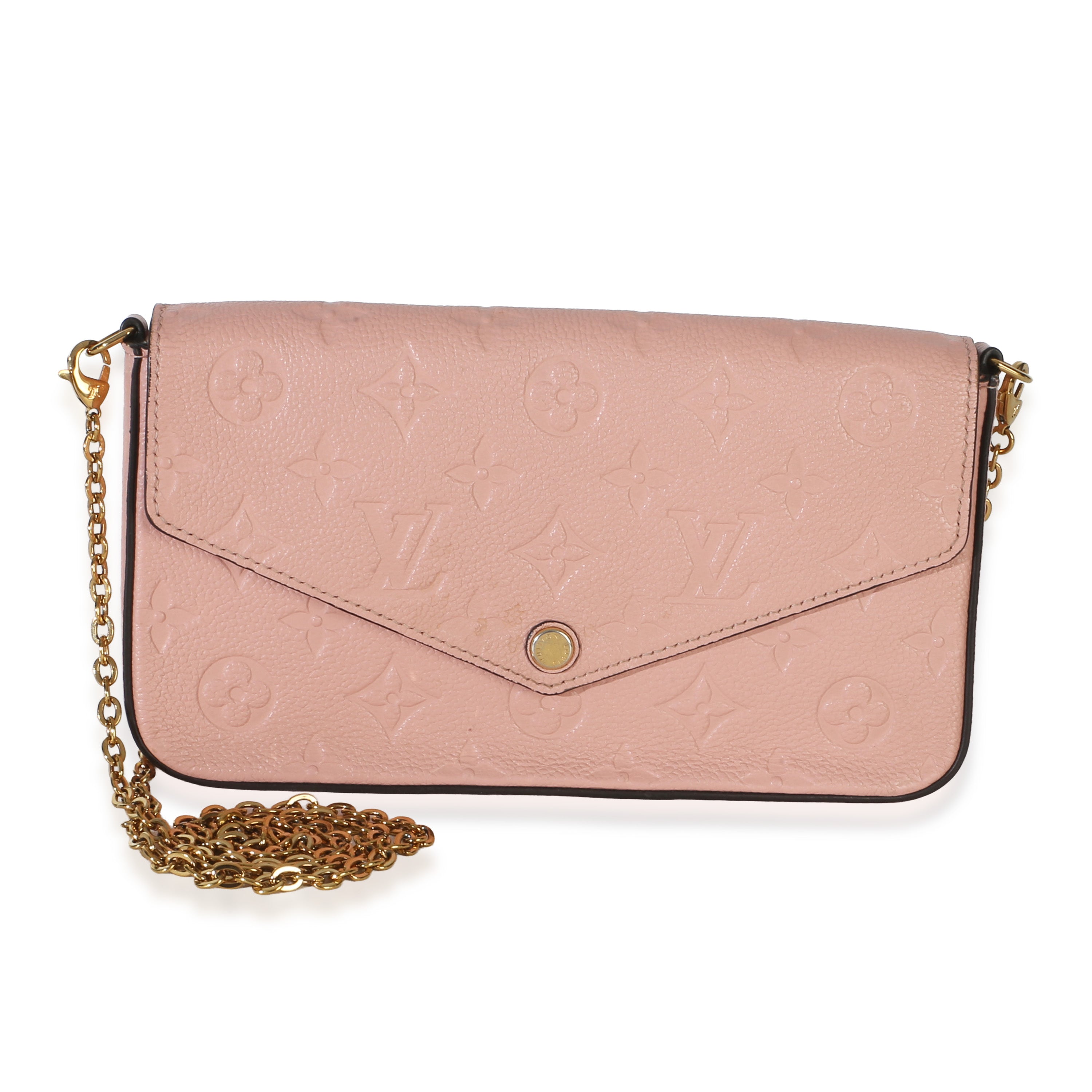 Rose Poudre Monogram Empreinte Felicie Pochette