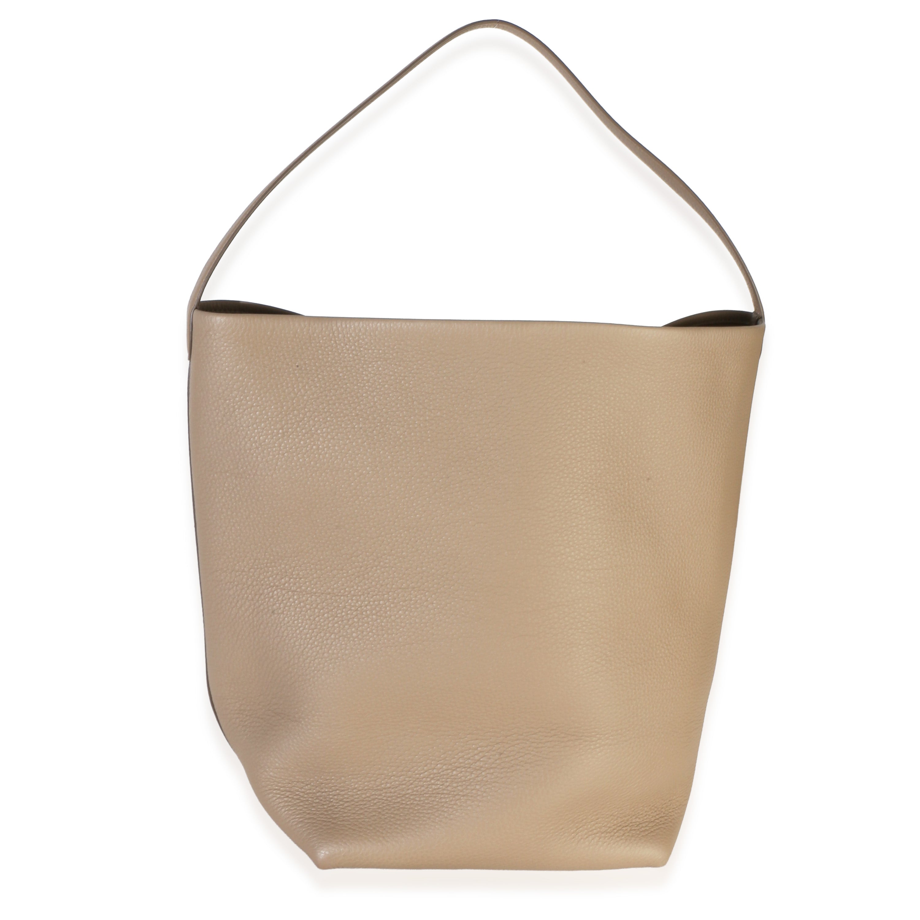 Dark Taupe Grained Calfskin Large N/S Park Tote