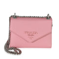Pink Saffiano Monochrome Envelope Flap Chain Shoulder Bag