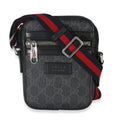 Black GG Supreme Monogram Web Appia Calfskin Web Small Camera Messenger Ba