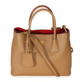 Caramel Red Saffiano Medium Cuir Tote