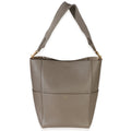 Taupe Soft Grained Calfskin Medium Sangle Bucket Bag
