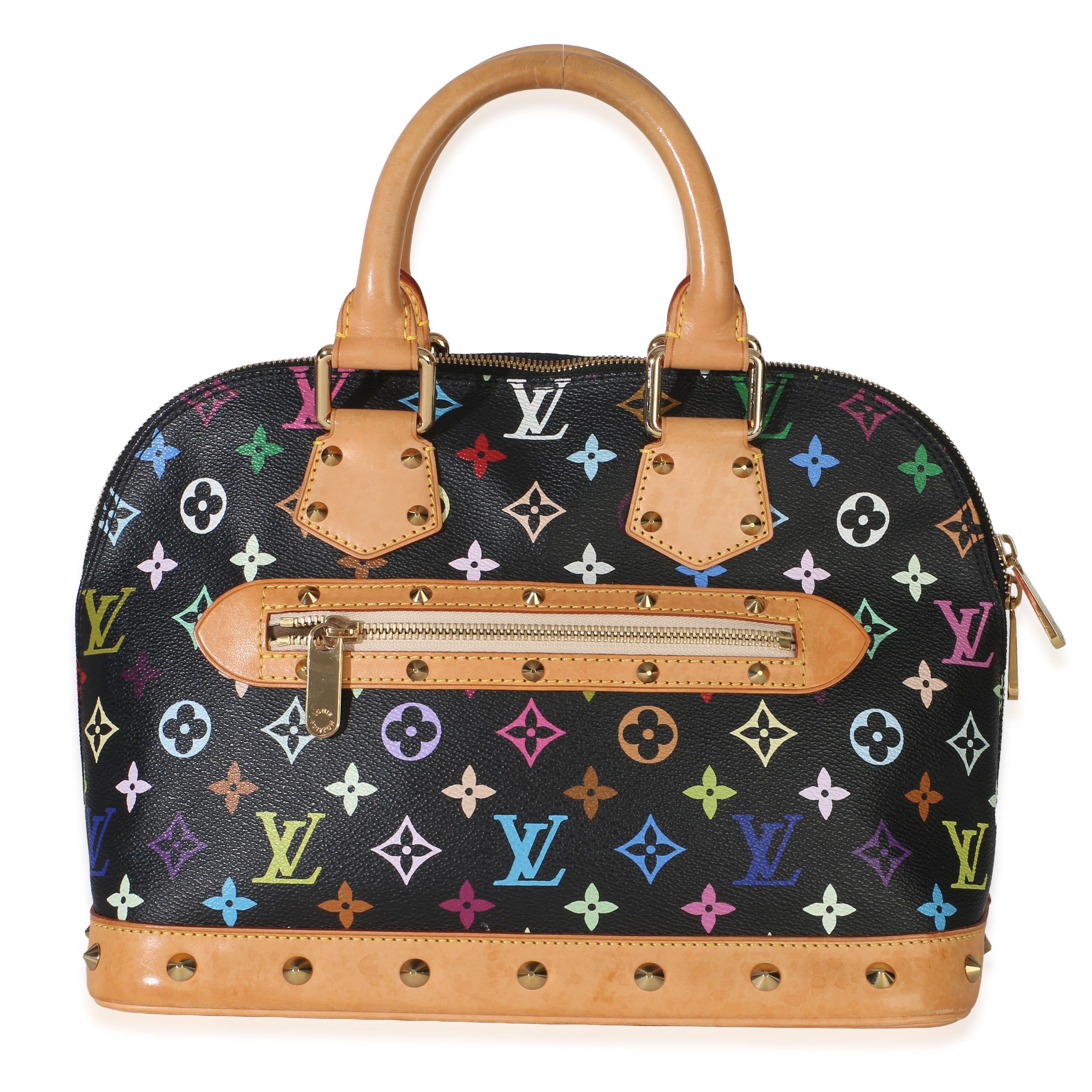 Black Multicolore Monogram Canvas Alma PM